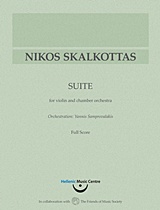 Νίκος Σκαλκώτας, Σουίτα για βιολί και μικρή ορχήστρα: Παρτιτούρα ορχήστρας