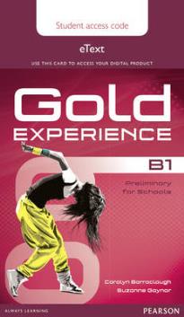 GOLD EXPERIENCE E-TEXT STUDENT'S ACCESS CARD B1