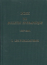 Index du Bulletin Epigraphique 1987-2001