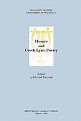 Horace and Greek Lyric Poetry