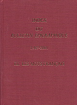 Index du Bulletin Epigraphique 1987-2001