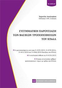 Συστηματική Παρουσίαση των βασικών τροποποιήσεων του ΚΠολΔ