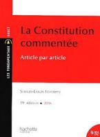 LA CONSTITUTION COMMENTEE : ARTICLE PAR ARTICLE - COLL. LES FONDAMENTAUX DROIT POCHE