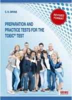 NEW TOEIC PREPARATION & PRACTICE TESTS STUDENT'S BOOK