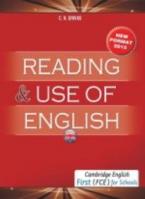 READING & USE OF ENGLISH FIRST FOR SCHOOLS STUDENT'S BOOK FORMAT 2015