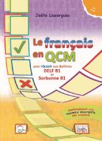 LE FRANCAIS EN QCM DELF & SORBONNE B1 PROF.