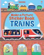 USBORNE : MAKE A PICTURE STICKER BOOK TRAINS Paperback