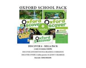 OXFORD DISCOVER 4 PACK MEGA (Student's Book + Workbook WITH ONLINE PRACTICE + QUEST 3 GRAMMAR + COMPANION + READER) - 02696