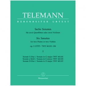 Telemann - Six Sonatas Op.2, Vol.1 (2 Flutes or 2 Violins)