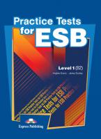 Practice Test for ESB Level 1 (B2): Class Audio Cds