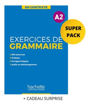 EXERCICES DE GRAMMAIRE EN CONTEXTE A2 SUPER PACK (+ CADEAU SURPRISE)