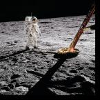 Buzz Aldrin. Apollo 11. 'Inspecting the Eagle'