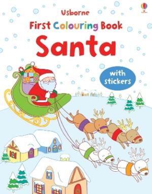 USBORNE : FIRST COLOURING BOOK SANTA Paperback