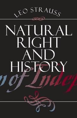 NATURAL RIGHT AND HISTORY Paperback