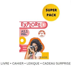 EXPLORE MINI 1 SUPER PACK (LIVRE + CAHIER + LEXIQUE + CADEAU SURPRISE)