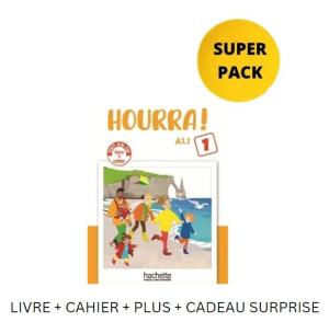 HOURRA! MINI 1 SUPER PACK (LIVRE + CAHIER + PLUS + CADEAU SURPRISE)