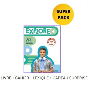 EXPLORE MINI 4 SUPER PACK (LIVRE + CAHIER + LEXIQUE + CADEAU SURPRISE)