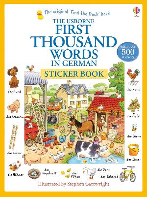 USBORNE : FIRST THOUSAND WORDS IN GERMAN (WITH 500 STICKERS)  Paperback